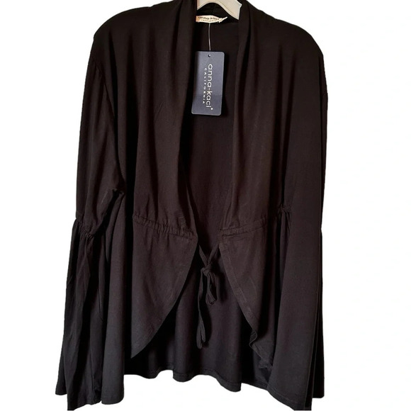 NWT Womens Long Open Front Lightweight Bell Sleeved Cardigan - Picture 1 of 6